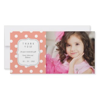 Coral Polka Dots - Any Occasion Thank you