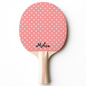 Coral polka dots ping pong paddle for table tennis Ping-Pong paddle