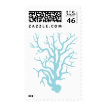 Coral Postage in aqua postage