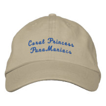 Coral PrincessPanaManiacs Embroidered Hat