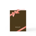 Coral Red Ribbon RSVP Note