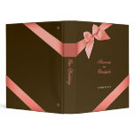 Coral Red Ribbon Wedding Planner Album