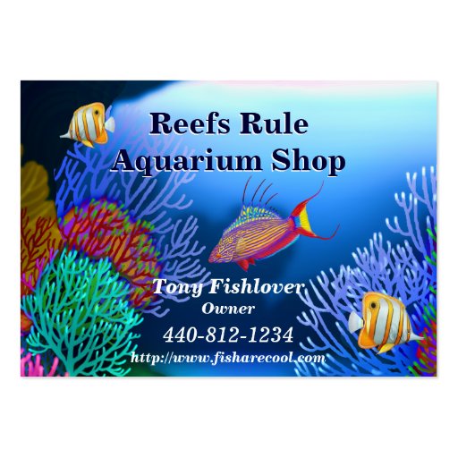 Coral Reef Aquarium Fish Business Card (front side)