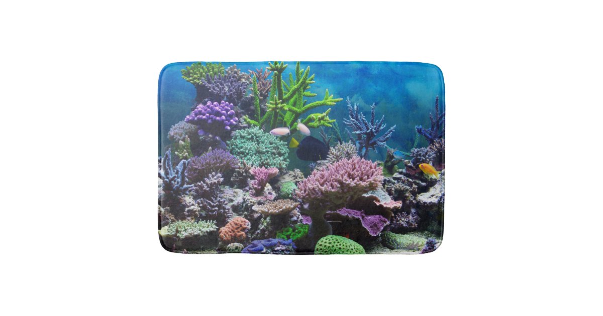 Coral Reef Bath Mat. Bathroom Mat | Zazzle