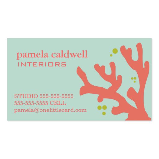 Coral Reef Business Card