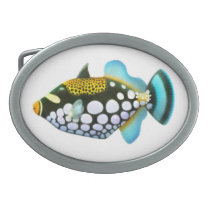Coral Reef Clown Triggerfish Belt Buckle
