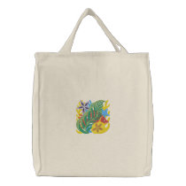 Coral Reef Fish embroidered bags