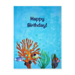 Coral Reef - Happy Birthday! Postcards