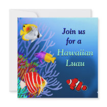 Coral Reef Tropical Fish Party Invitation