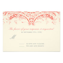 Coral Reply Cards - RSVP invitations