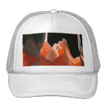 Coral Rose Abstract Trucker Hats