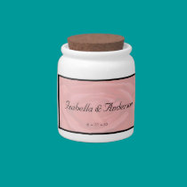 Coral Rose candy jars