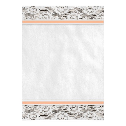 Coral Rustic Burlap Wedding Invitations