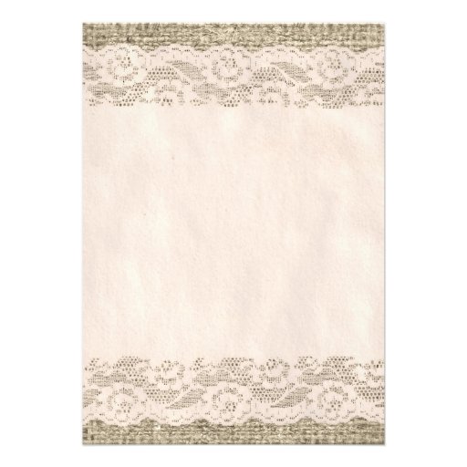 Coral Rustic Lace Bridal Shower Invitations