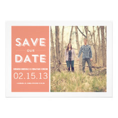 Coral Save Our Date Save The Date Invites
