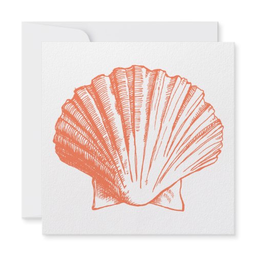Coral Sea Shell Luau Reception Invitation invitation