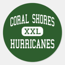 Coral Shores - Hurricanes - High - Tavernier Round Stickers