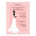 Coral Silhouette Bridal Shower Invitation