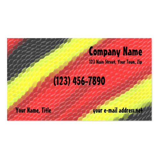 Coral Snake Business Card Templates (front side)