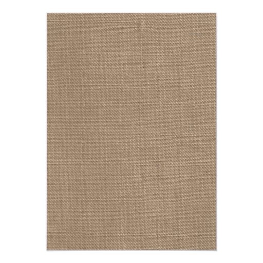 Coral Starfish Beach Burlap Bridal Shower Cards