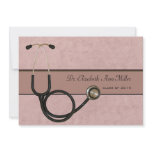 Coral Stethoscope - Graduation Party Invitation