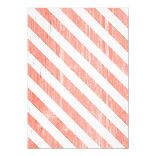 Coral Stripes Wedding Invitations