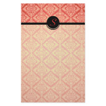 Coral Sunburst Damask