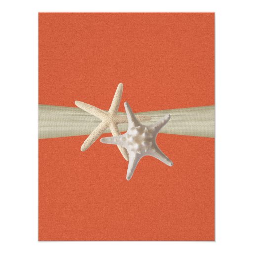 Coral Sunshine Beach Wedding Directions Insert Announcements