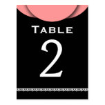 CORAL Top Accent with Lace V12 Table Number Post Cards