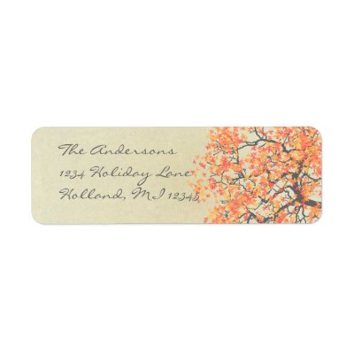 Coral Tree Return Address Custom Return Address Labels