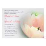 Coral Tulip 2 Wedding Custom Invitations