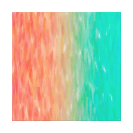 Coral & Turquoise Ombre Watercolor Teal Orange Gallery Wrapped Canvas