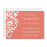 Coral Wedding Invitation