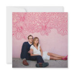 Coral Wedding Invitation - Floral