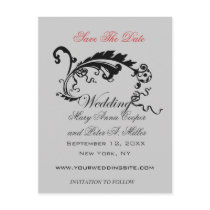 Coral Wedding Stationery Save The Date Postcards