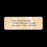 Coral Wood Grain Return Address Labels