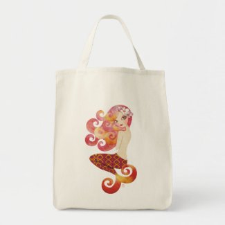 Coraleen, Mermaid in Pink bag