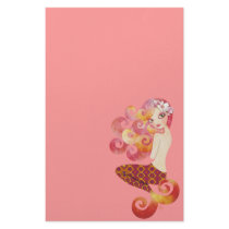 Coraleen, Mermaid in Pink Stationery