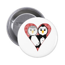 Corazón casado del cordón del pingüino