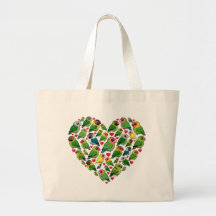 Corazón de Lovebirds Bolsa