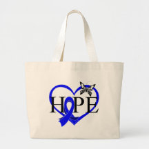 Corazón Décor de la mariposa de la esperanza del c Bolsa