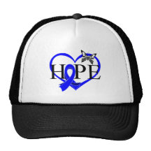 Corazón Décor de la mariposa de la esperanza del c Gorra