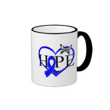 Corazón Décor de la mariposa de la esperanza del c Taza De Café