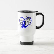 Corazón Décor de la mariposa de la esperanza del c Tazas