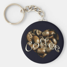 Corazón del café llavero