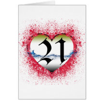 Corazón gótico 21ro tarjetón