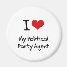 Corazón I mi agente del fiesta político Imán Para Frigorifico