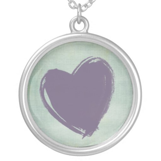 Corazón morado pendants