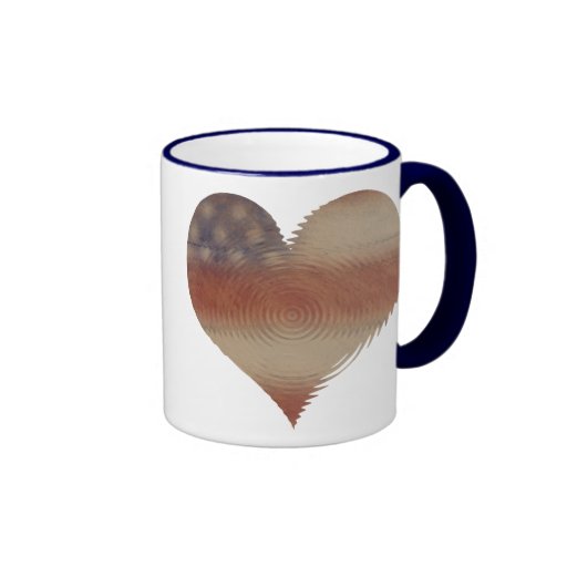 Corazón patriótico tazas de café