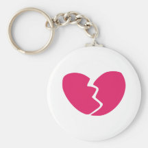 Corazón quebrado llaveros personalizados